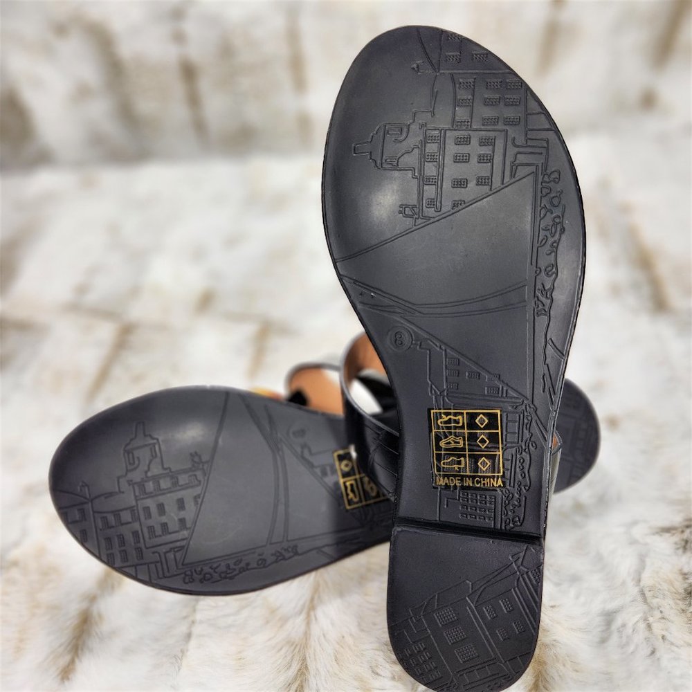 Mata Shoes Black Slip- On Flats Summer Fashion Sandals - Picture 9 of 9